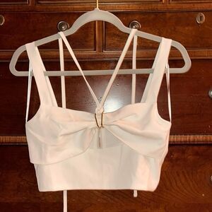 Edit by 9 white bralette top NWT S